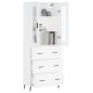 vidaXL Aparador alto madera contrachapada blanco 69,5x34x180 cm vidaXL Aparador alto madera contrachapada blanco 69,5x34x180 cm