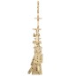 vidaXL Rascador para gatos con poste de sisal 230-250 cm huellas beige