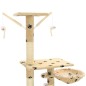 vidaXL Rascador para gatos con poste de sisal 230-250 cm huellas beige