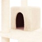 vidaXL Rascador para gatos con postes de sisal color crema 83 cm vidaXL Rascador para gatos con postes de sisal color crema 83 cm