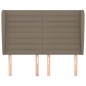 vidaXL Cabecero con orejas de tela gris taupe 147x23x118/128 cm
