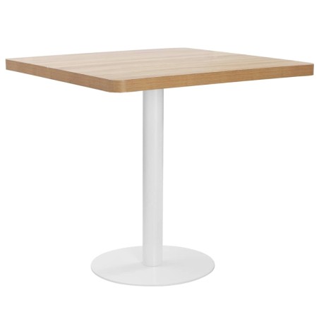 vidaXL Mesa de bistró MDF marrón claro 80x80 cm 