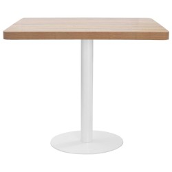 vidaXL Mesa de bistró MDF marrón claro 80x80 cm 
