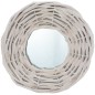 vidaXL Espejos 3 unidades mimbre blanco 15 cm vidaXL Espejos 3 unidades mimbre blanco 15 cm