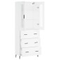 vidaXL Aparador alto madera contrachapada blanco 69,5x34x180 cm vidaXL Aparador alto madera contrachapada blanco 69,5x34x180 cm