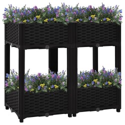 vidaXL Arriate 80x40x71 cm polipropileno