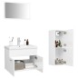 vidaXL Juego de muebles de baño madera de ingeniería blanco brillo vidaXL Juego de muebles de baño madera de ingeniería blanco brillo
