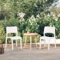 vidaXL Sillas de jardín 2 unidades polipropileno blanco vidaXL Sillas de jardín 2 unidades polipropileno blanco