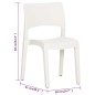 vidaXL Sillas de jardín 2 unidades polipropileno blanco vidaXL Sillas de jardín 2 unidades polipropileno blanco