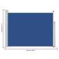 vidaXL Toldo lateral retráctil para patio azul 117x500 cm vidaXL Toldo lateral retráctil para patio azul 117x500 cm