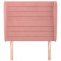 vidaXL Cabecero con orejas de terciopelo rosa 93x23x118/128 cm vidaXL Cabecero con orejas de terciopelo rosa 93x23x118/128 cm