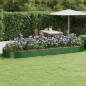vidaXL Jardinera arriate acero recubrimiento polvo verde 450x140x36 cm vidaXL Jardinera arriate acero recubrimiento polvo verde 450x140x36 cm