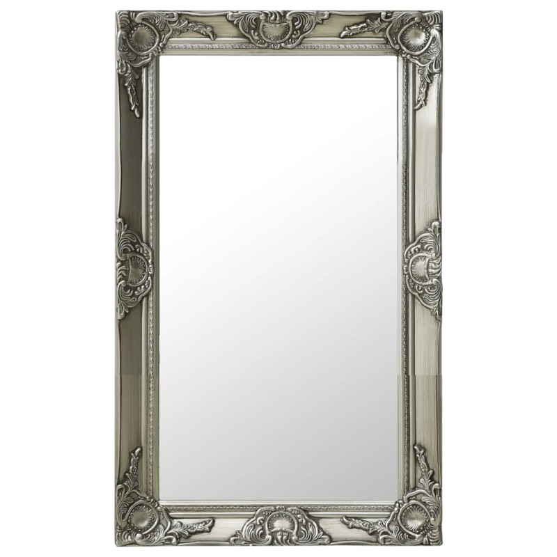 vidaXL Espejo de pared estilo barroco plateado 50x80 cm vidaXL Espejo de pared estilo barroco plateado 50x80 cm
