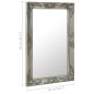 vidaXL Espejo de pared estilo barroco plateado 50x80 cm vidaXL Espejo de pared estilo barroco plateado 50x80 cm
