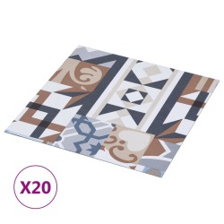 vidaXL Tarimas autoadhesivas 20 udes PVC 1,86 m² estampado monocolor