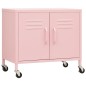 vidaXL Armario de almacenamiento acero rosa 60x35x56cm vidaXL Armario de almacenamiento acero rosa 60x35x56cm