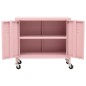 vidaXL Armario de almacenamiento acero rosa 60x35x56cm vidaXL Armario de almacenamiento acero rosa 60x35x56cm
