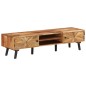 vidaXL Mueble para TV madera maciza de acacia 145x35x35 cm