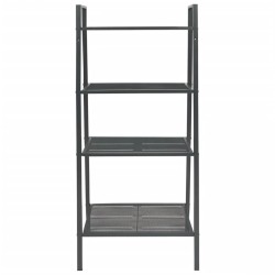 vidaXL Estantería de escalera 4 niveles metal gris antracita