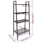 vidaXL Estantería de escalera 4 niveles metal gris antracita vidaXL Estantería de escalera 4 niveles metal gris antracita