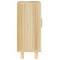 vidaXL Aparador marrón madera pino maciza y ratán natural 60x30x70 cm