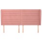 vidaXL Cabecero con orejas de terciopelo rosa 183x23x118/128 cm