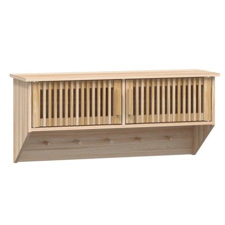 vidaXL Armario pared ganchos madera contrachapada 80x24x35,5 cm