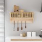 vidaXL Armario pared ganchos madera contrachapada 80x24x35,5 cm vidaXL Armario pared ganchos madera contrachapada 80x24x35,5 cm