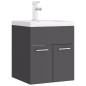 vidaXL Mueble con lavabo madera de ingeniería gris vidaXL Mueble con lavabo madera de ingeniería gris