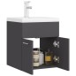 vidaXL Mueble con lavabo madera de ingeniería gris vidaXL Mueble con lavabo madera de ingeniería gris