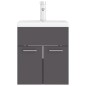 vidaXL Mueble con lavabo madera de ingeniería gris vidaXL Mueble con lavabo madera de ingeniería gris