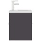 vidaXL Mueble con lavabo madera de ingeniería gris vidaXL Mueble con lavabo madera de ingeniería gris