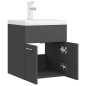 vidaXL Mueble con lavabo madera de ingeniería gris vidaXL Mueble con lavabo madera de ingeniería gris
