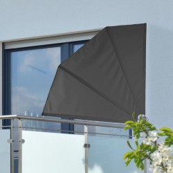 HI Toldo para balcón 1,2x1,2 m poliéster negro