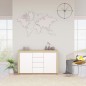 vidaXL Aparador madera contrachapada blanco y roble Sonoma 120x36x69cm vidaXL Aparador madera contrachapada blanco y roble Sonoma 120x36x69cm