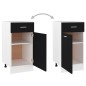 vidaXL Armario bajo cajón cocina madera ingeniería negro 40x46x81,5cm