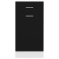 vidaXL Armario bajo cajón cocina madera ingeniería negro 40x46x81,5cm