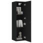 vidaXL Mueble pared TV madera contrachapada negro 30,5x30x110 cm