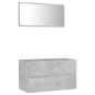 vidaXL Set muebles de baño 2 piezas madera contrachapada gris hormigón vidaXL Set muebles de baño 2 piezas madera contrachapada gris hormigón