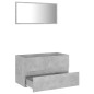 vidaXL Set muebles de baño 2 piezas madera contrachapada gris hormigón vidaXL Set muebles de baño 2 piezas madera contrachapada gris hormigón