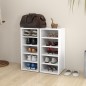 vidaXL Muebles zapateros 2 uds contrachapada blanco 31,5x35x70 cm vidaXL Muebles zapateros 2 uds contrachapada blanco 31,5x35x70 cm