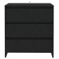 vidaXL Aparador de madera contrachapada negro 70x41x75 cm vidaXL Aparador de madera contrachapada negro 70x41x75 cm