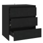 vidaXL Aparador de madera contrachapada negro 70x41x75 cm vidaXL Aparador de madera contrachapada negro 70x41x75 cm