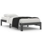 vidaXL Estructura de cama madera maciza de pino gris 90x200 cm vidaXL Estructura de cama madera maciza de pino gris 90x200 cm