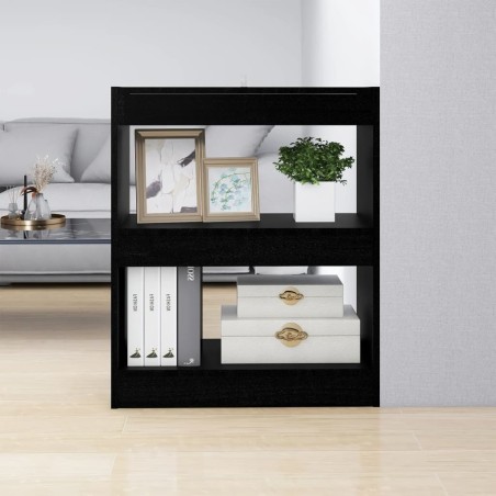 vidaXL Estantería/divisor de espacios negro 60x30x72 cm