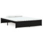 vidaXL Estructura de cama doble madera maciza negro 135x190 cm