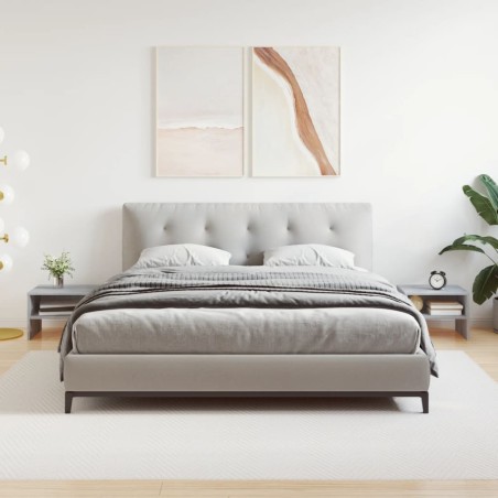 vidaXL Mesitas de noche 2 uds contrachapada gris Sonoma 40x30x30 cm