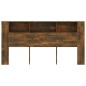 vidaXL Armario cabecero roble ahumado 200x18,5x104,5 cm vidaXL Armario cabecero roble ahumado 200x18,5x104,5 cm