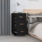 vidaXL Mesita de noche madera maciza de pino negro 40x40x75 cm vidaXL Mesita de noche madera maciza de pino negro 40x40x75 cm