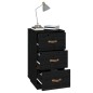 vidaXL Mesita de noche madera maciza de pino negro 40x40x75 cm vidaXL Mesita de noche madera maciza de pino negro 40x40x75 cm